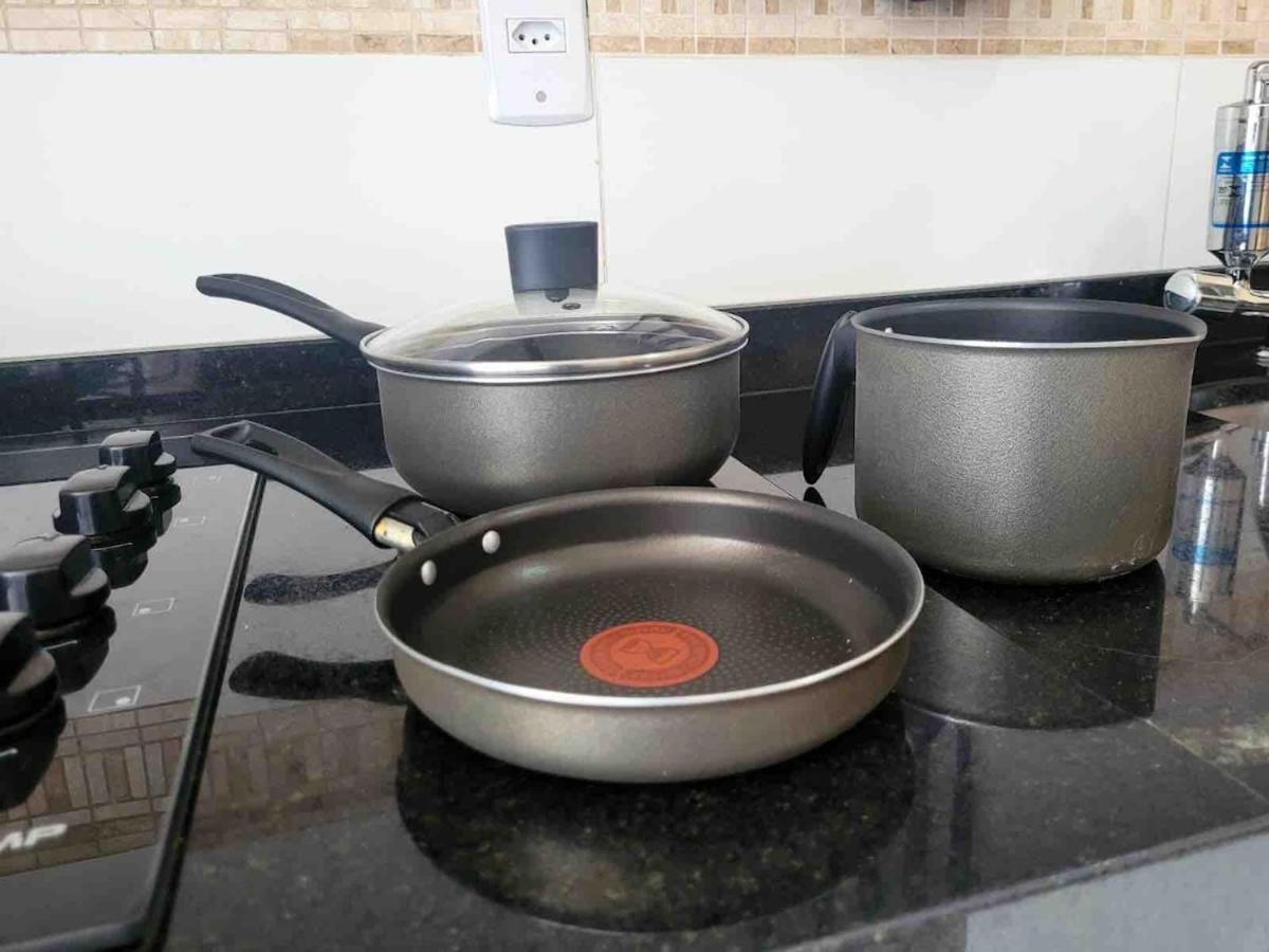 Poços de Caldas Grande Apt No Centro C/ Cozinha Completa Varanda מראה חיצוני תמונה